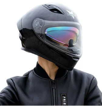 Мотоциклетный шлем Vega для бега, полностью закрывающий зимний термошлем для мужчин и женщин, всесезонный персонализированный полный шлем