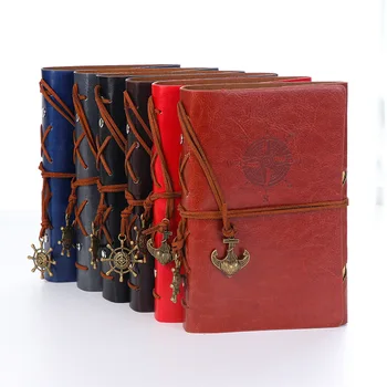 Спиральный блокнот, новейший дневник, Винтажные пиратские якоря, записная книжка из искусственной кожи, Сменный Рождественский подарок, журнал путешественника