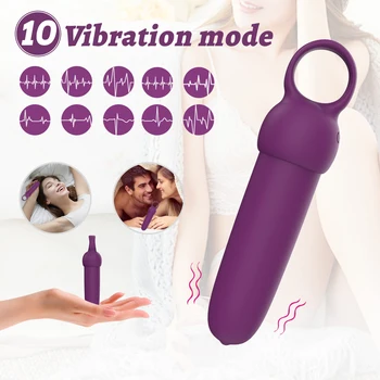 Женская мастурбация, 10 Скоростной вибратор для женщин, Пулевые вибраторы, Вибратор для точки G, Стимулятор клитора, Фаллоимитатор, Силиконовые секс-игрушки