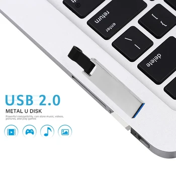 USB Мини Высокоскоростная Серебряная Ручка 128 ГБ 64 ГБ 32 ГБ USB Флэш-накопитель Pendriver USB2.0 Memory Stick Офисный Лучший подарок