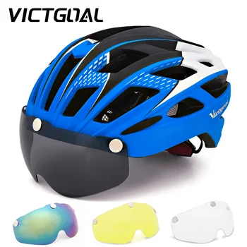 VICTGOAL, велосипедный шлем для мужчин, магнитные очки, линзы, Безопасность Велосипеда, Электрический Скутер, MTB, Шоссейный мотоцикл, гоночные велосипедные шлемы