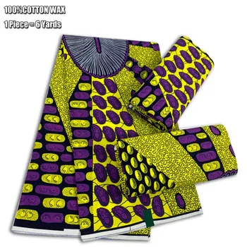 Новый дизайн, Африканская оригинальная ткань из настоящего воска, 100% хлопок, ткань с восковым принтом Анкары для свадебного платья, стиль Батик в нигерийском стиле