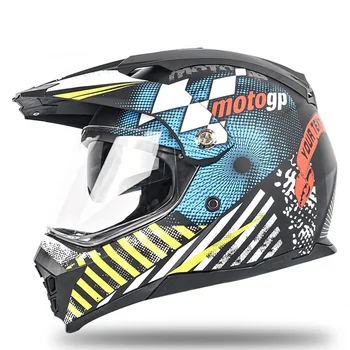 Мотоциклетный шлем Wejump ABS с двойным зеркалом для бездорожья, шлем с полным покрытием