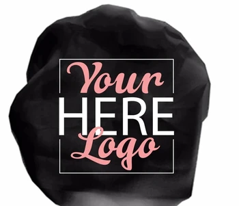 Низкий MOQ Бесплатный образец женские аксессуары для волос атласная шелковая шляпка с пользовательским логотипом