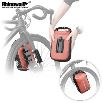 Rhinowalk 4L/6L Водонепроницаемая Велосипедная Быстроразъемная Вилка, сумка для Велоспорта, Передняя упаковка для Велосипеда, Крепление для Электрического Скутера, сумка для хранения транспортного средства