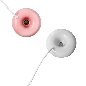 2 шт. Розовый Пончик Увлажнитель USB Офисный Настольный Мини-Увлажнитель Портативный Креативный Очиститель воздуха - Розовый и белый