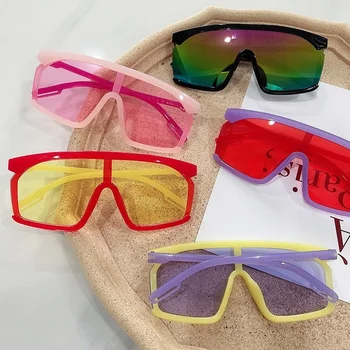 AKA VISION 2022, Цельные Детские солнцезащитные очки, Мультяшные Очки для мальчиков и девочек, Модные Квадратные очки, Gafas De Sol Hombre