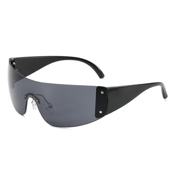 НОВЫЕ спортивные тренды, очки, Солнцезащитные очки Для женщин И Мужчин, Модные Очки в стиле панк, Очки Y2k, Брендовые дизайнерские зеркальные очки UV400