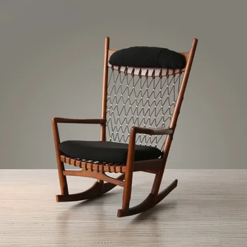 Оптовая продажа с фабрики, прямое гостиничное антикварное кресло для отдыха, гостиная, деревянное кресло для отдыха, откидывающееся кресло-качалка, деревянное