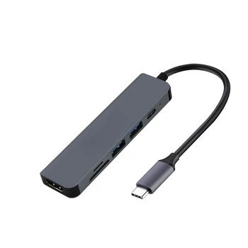RTS 5 в 1 Адаптер-концентратор 6 в 1 USB C к USB 3.0 HD-MI Совместимая док-станция для MacBook Pro Для Nintendo Switch Type C 3.0 Разветвитель