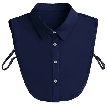 Синий искусственный воротник Унисекс для женщин и мужчин, деловая рубашка, съемный воротник для мужчин, Аксессуары для одежды, съемный ложный воротник