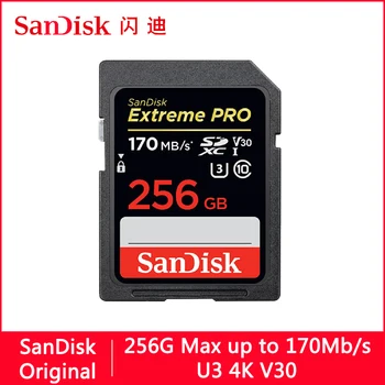 SanDisk Extreme Pro SD-карта 128 ГБ 64 ГБ 32 ГБ 512 ГБ 256 Г 1 ТБ SD 128 ГБ Флэш-карта памяти SD U3 4K V30 Карты SDXC SDHC для Камеры