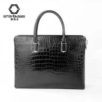 Сумка starbags, мужской портфель из крокодиловой кожи, Мужская компьютерная сумка из крокодиловой кожи, деловая мужская сумка