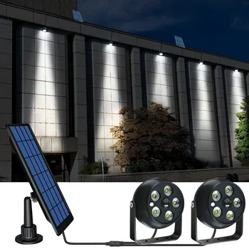 Солнечные наружные прожекторы, настенный светильник для патио, мощные светодиодные ландшафтные светильники