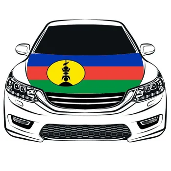 Крышка капота автомобиля с флагом Новой Каледонии 3,3x5ft /5x7ft100% полиэстер, эластичные ткани двигателя можно стирать