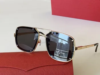 Модные мужские солнцезащитные очки, роскошные брендовые солнцезащитные очки, мужские и женские квадратные солнцезащитные очки в стиле ретро Pilot positive mirror