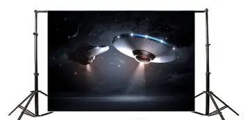 Фон для Фотосъемки НЛО, Фотография Неопознанных летающих объектов, сияющие огни, Звездная ночь, Абстракция