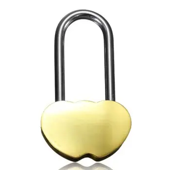Персонализированный замок с выгравированным двойным сердечком Love Lock Подарки на День Святого Валентина, годовщину Свадьбы, Рождественский подарок для пары