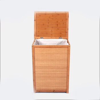 индивидуальные бамбуковые деревянные квадратные кубы для ванной комнаты грязная бамбуковая корзина для хранения одежды bin box Hampers