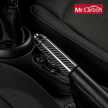 Чехол для ручного тормоза автомобиля из углеродного волокна, аксессуары для укладки интерьера Bmw Mini Cooper S JCW F55 F56 F57, декоративная наклейка