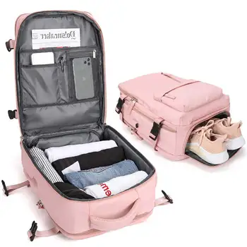 Рюкзак для путешествий, Женский Многофункциональный рюкзак для багажа Большой емкости, легкий водонепроницаемый рюкзак, дорожная сумка, карман для сухой и влажной уборки