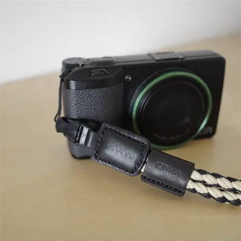 Регулируемый ремешок для камеры Шнурок для рук из плетеной воловьей кожи Цифровой оригинальный дизайн для держателей зеркальных фотокамер