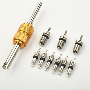 Золотой + серебряный сердечник клапана кондиционера (6xSmall + 3xBig) Для замены и технического обслуживания деталей двигателя автомобильного кондиционера