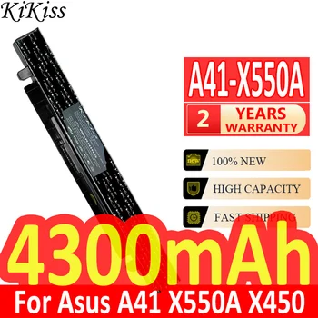 4300 мАч KiKiss Мощный Аккумулятор A41-X550A Для Asus A41 X550A X450 X550A X550 X550C X550B X550V X450C X550CA A450 A550 X550L