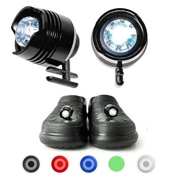 2 предмета, фары для Croc IP67, водонепроницаемые светодиодные фонари для обуви, подвески, украшения, Аксессуары для ночного бега, ходьбы, Сандалии