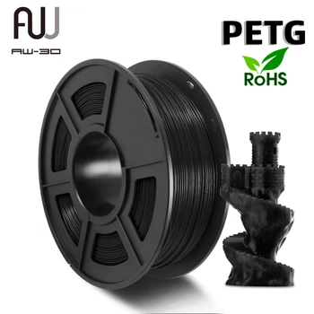 AW PETG Нить 1,75 мм 1 кг для 3D-принтера FDM Допуск яркого цвета +/-0,02 мм 100% Без пузырьков Нетоксичный Материал для 3D-печати