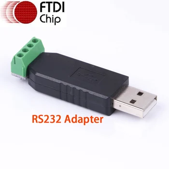 USB 2,0 RS 232 RS232 Конвертер Кабель-адаптер 4-Контактный Последовательный порт FTDI Чип TX RX GND VCC 5 В Модуль Поддержка Win10/8/Vista/Android