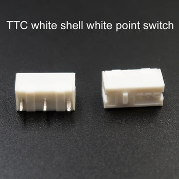 Микропереключатель мыши TTC белый корпус белая точечная кнопка подходит для 10 м 20 М 50 м Steelseries Kinzu Kana Sensei Десять клавиш колеса мыши