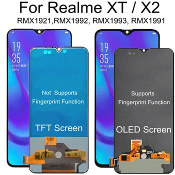 6,4 TFT ЖК-дисплей Для OPPO realme X2 EMX1991 ЖК-дисплей с Сенсорным экраном, Дигитайзер В Сборе, Замена Для телефона Realme XT LCD