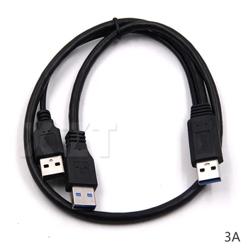 Новейший горячий кабель для передачи данных Sata USB2.0 + USB 3.0 Type A к USB 3.0 A штекерному Y-образному разъему для жесткого диска