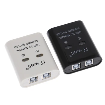 1 Комплект USB-устройства для обмена принтерами 2 В 1 Из устройства для обмена принтерами 2-Портовый Разветвитель с ручным переключением Kvm, концентратор, конвертер