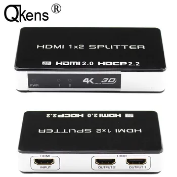 4k 3D HDCP2.2 HDMI 2,0 1x2 HDMI Разветвитель Дистрибьютор Видео Конвертер 1080P для DVD PS3 PS4 Xbox Камера Ноутбук ПК К ТВ Монитору