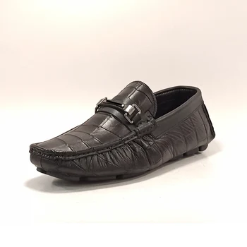 Мужская Повседневная Черная обувь Высокого Качества, Мокасины из натуральной мягкой кожи 100%, Лоферы, Удобная Дышащая Обувь для вождения без застежки