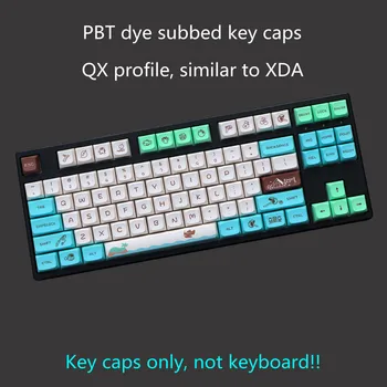 1 Комплект Колпачков для ключей с подкладкой из красителя PBT Для Механической клавиатуры MX Switch QX XDA Profile Keycaps Для Animal Crossing GMK Key Caps