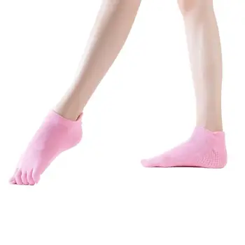 женские носки с раздельным носком для йоги, Тонкие нескользящие носки с пятью пальцами, однотонные женские летние дышащие носки с раздельным носком для танцев