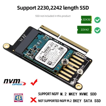 Карта-адаптер M Key NVMe M2 SSD для 2230/2242 SSD с поддержкой MAC OS Mojave/Categorieslina для MACBOOK PRO 2016/2017 A1708