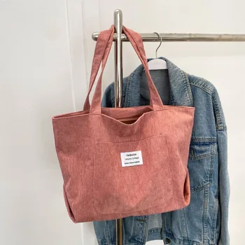 Универсальная вельветовая сумка через плечо, новая модная простая сумка, студенческие сумки большой емкости для женщин, Бесплатная доставка