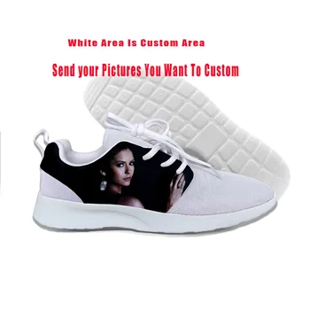 Модные летние кроссовки высокого качества, новейшие кроссовки для мужчин И Женщин The Vampire Diaries Nina Dobrev, Сетчатая спортивная обувь