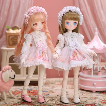 Крошечная кукла 1/6 BJD Фея Шуга с крошечным телом, милые розовые сестры, высококачественные куклы из полимерного материала