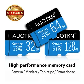 AuoTKN Оптовая Продажа micro sd карты 16G 32GB 64GB 128GB 256GB Высококачественная карта памяти class10 512GB Mini SD TF Карта USB Бесплатный Адаптер