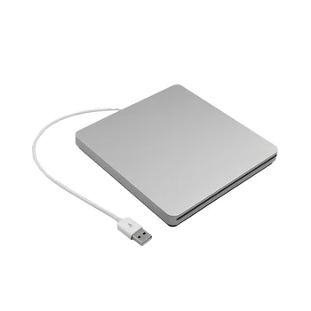 Внешний DVD-привод USB 2,0 Портативный CD DVD +/-RW Привод DVD Burner для Ноутбука Macbook Pro Air Windows 7/8/10 Серебристый
