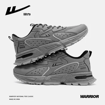 Бренд Warrior, повседневные кроссовки, мужская спортивная обувь на платформе, для шитья, нанесение ударов, Легкая противоскользящая рабочая защитная обувь для бега, подъема