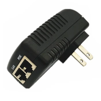 SIFREE Огнестойкий Инжектор POE Черный Адаптер питания через Ethernet 24 В 1A Штепсельная вилка США