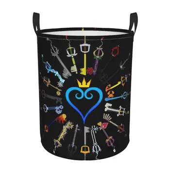 Kingdom Hearts Keyblades Корзина для грязного белья Водонепроницаемый Домашний Органайзер Корзина Для одежды Корзина для хранения детских игрушек