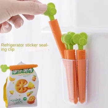 Tiktok Тот же удлиненный зажим для запайки моркови, пакет для еды, зажим для запайки закусок, влагостойкая идея сохранения свежести