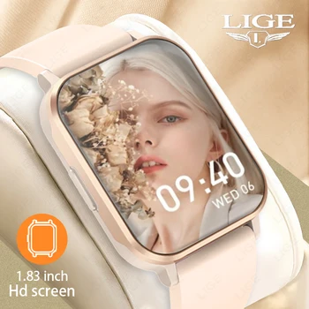 Женские смарт-часы с HD экраном LIGE 2023, Bluetooth-вызов, умные часы для фитнеса, женские наручные часы, умный браслет для девочек, женские часы